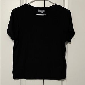 No Comment Black Short Sleeve Crop Tee
